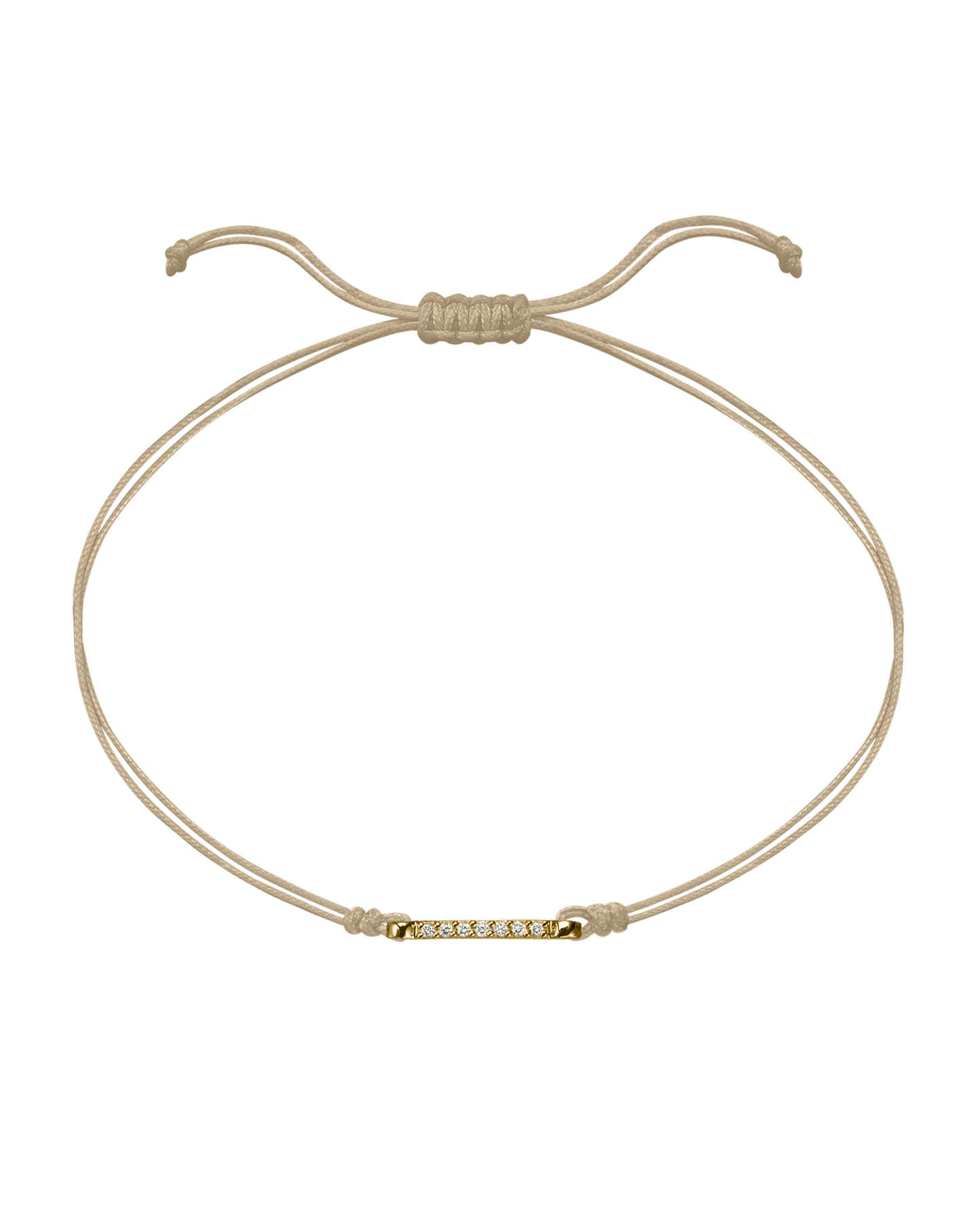 The Diamond Bar String Of Love - 14K Yellow Gold Bracelet 14K Solid Gold Beige 