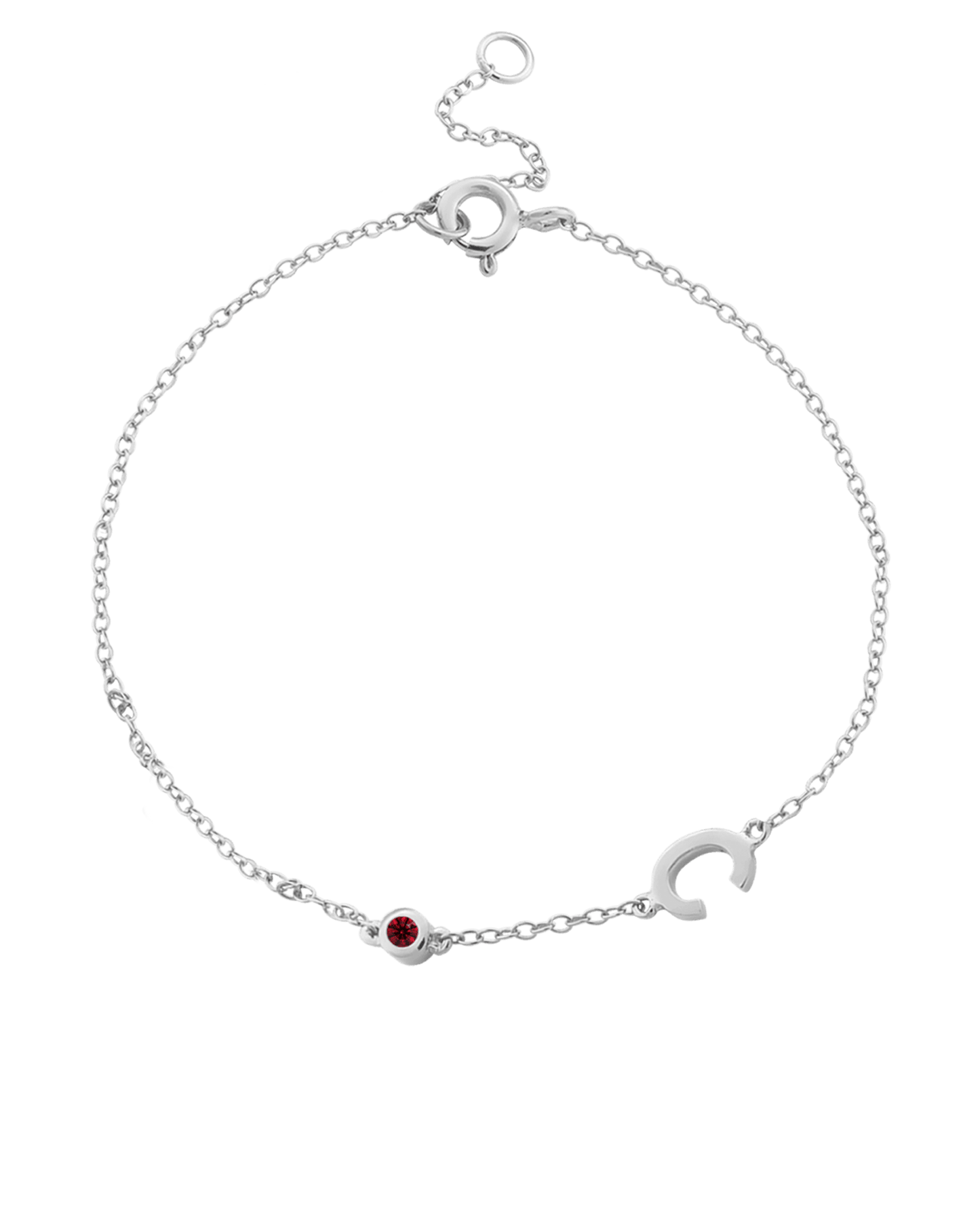 The Initial Birthstone Bracelet - 925 Sterling Silver Bracelets magal-dev 