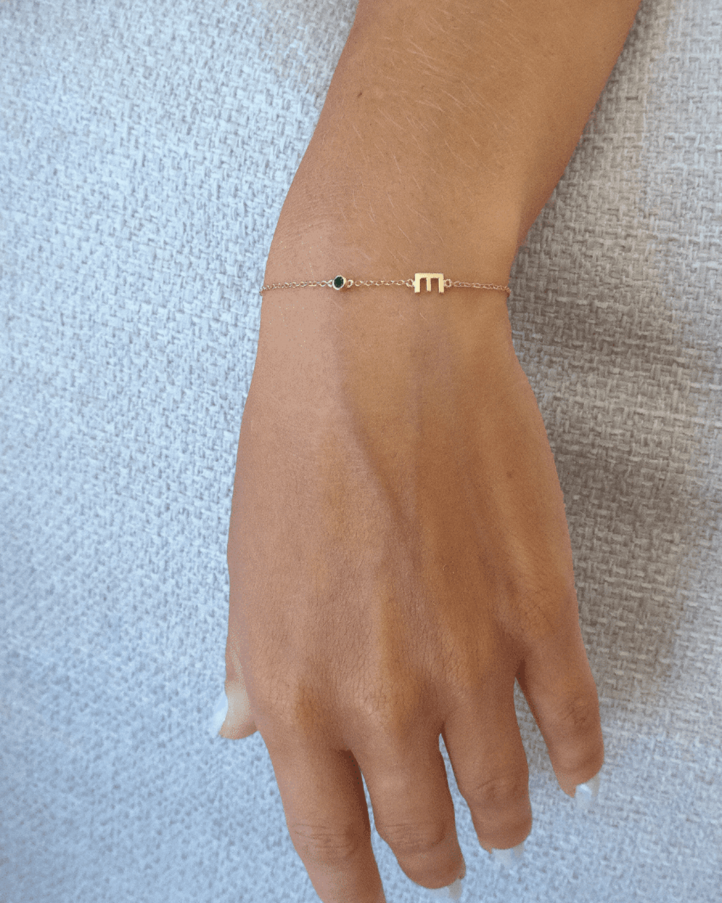 The Initial Birthstone Bracelet - 14K Rose Gold Bracelets magal-dev 