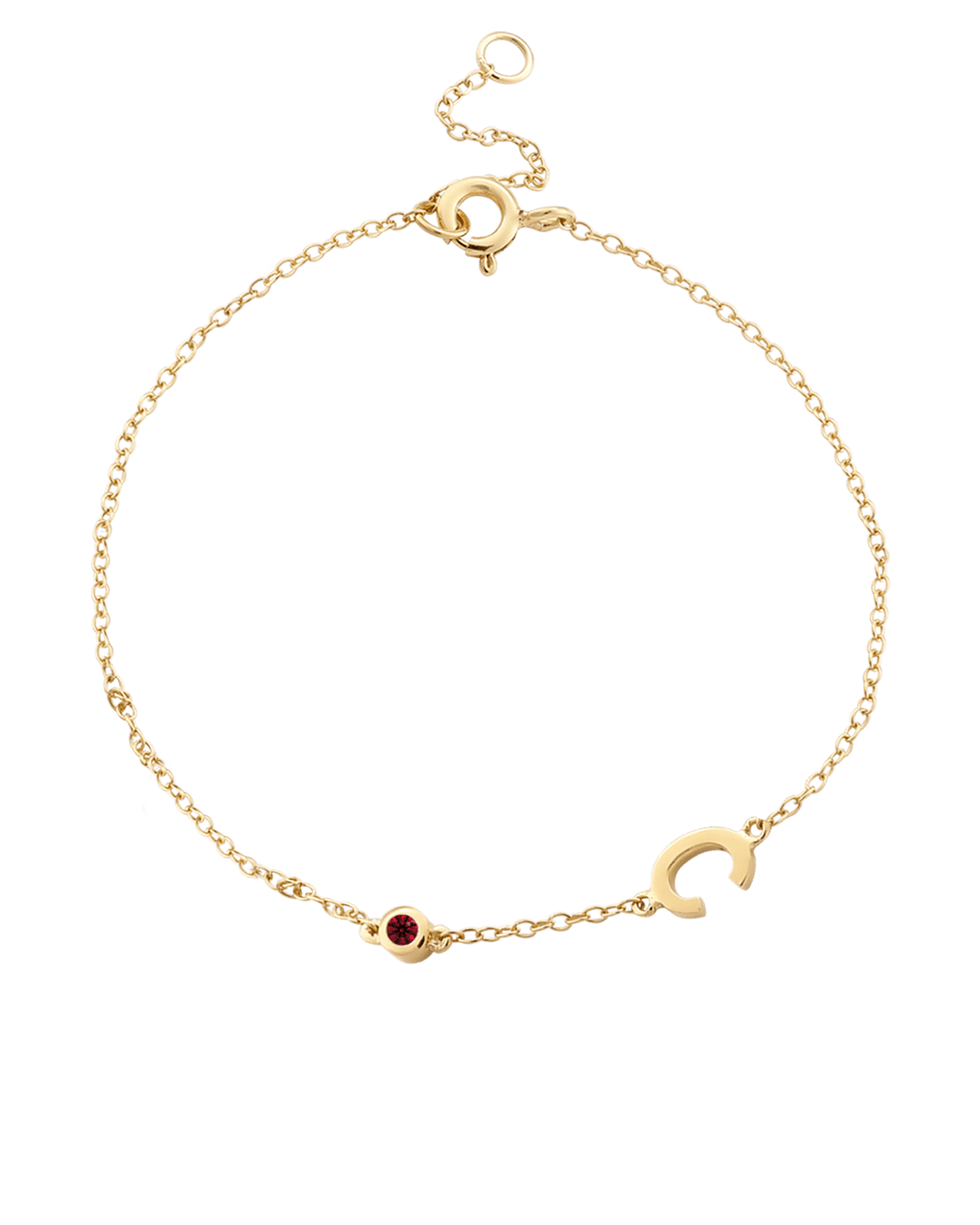 The Initial Birthstone Bracelet - 14K Rose Gold Bracelets magal-dev 