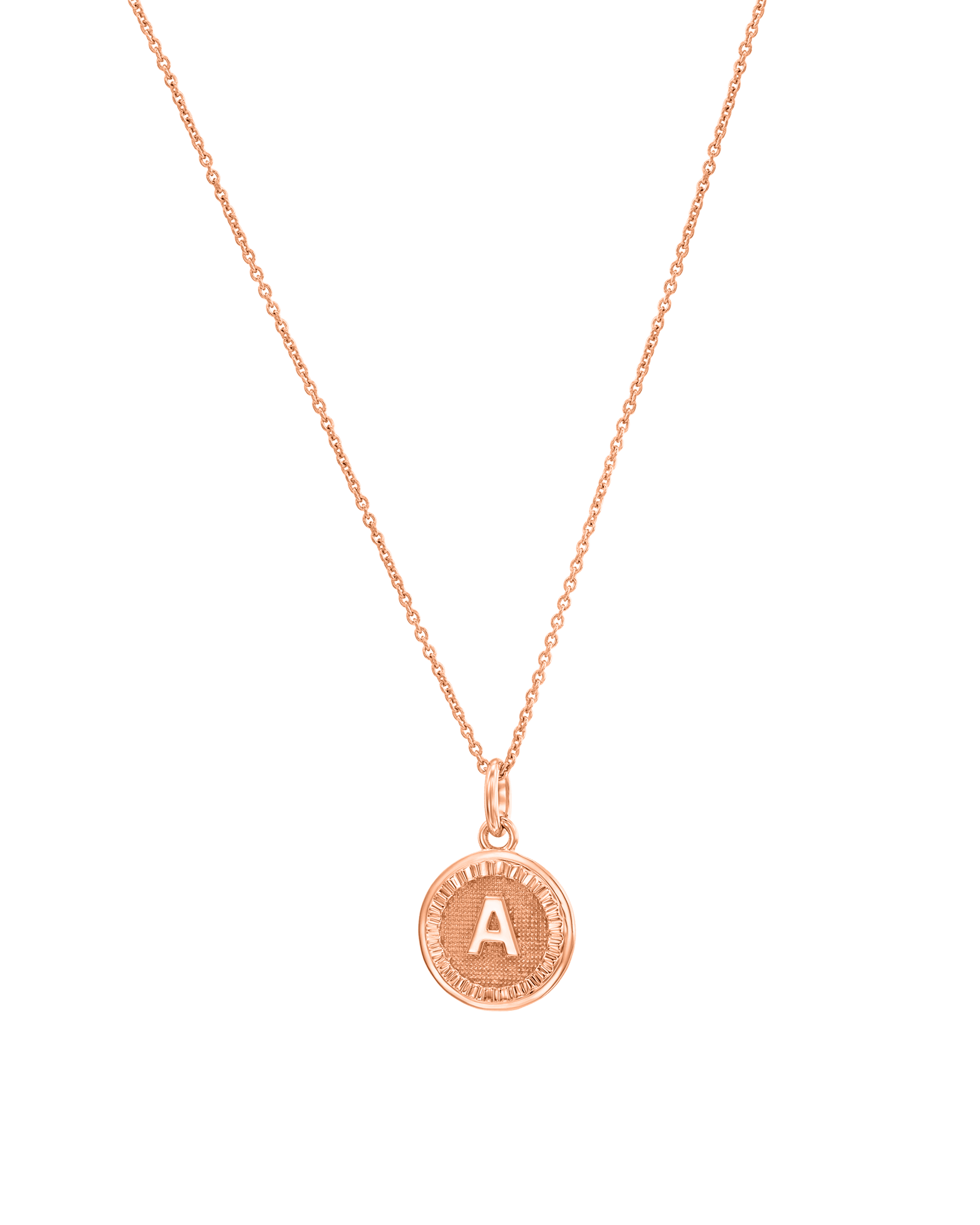 Initial Round Medallion - 925 Sterling Silver Necklaces magal-dev 