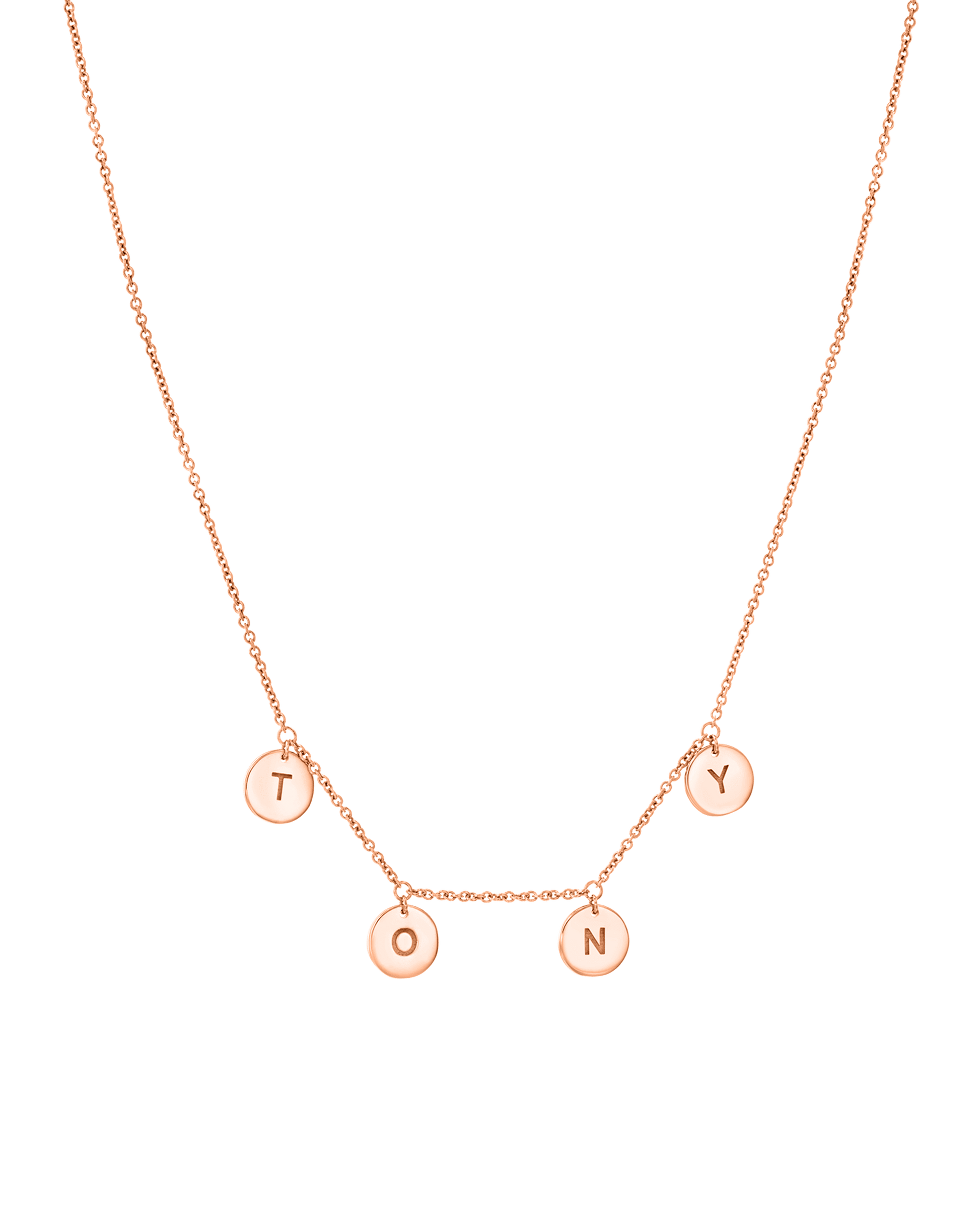 Tiny Letter Pendant Necklace - 18K Gold Vermeil Necklaces magal-dev 