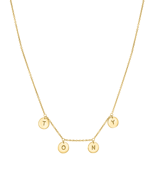Tiny Letter Pendant Necklace - 18K Gold Vermeil Necklaces magal-dev 1 Initial 16" 